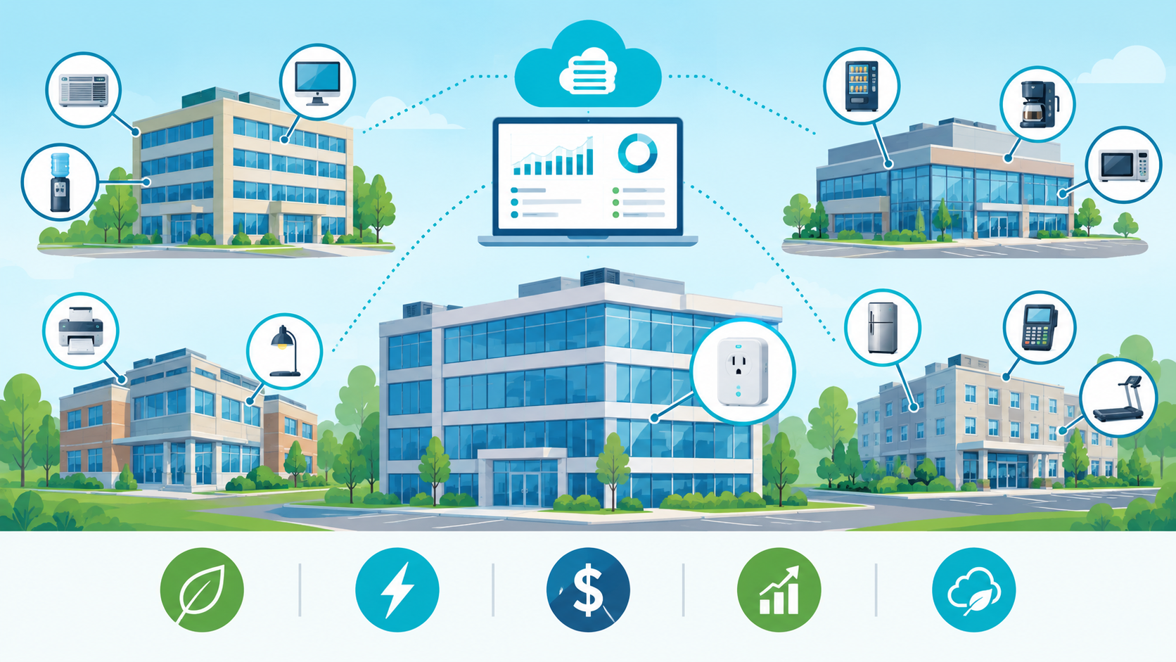 plug load control for multi-building portfolio